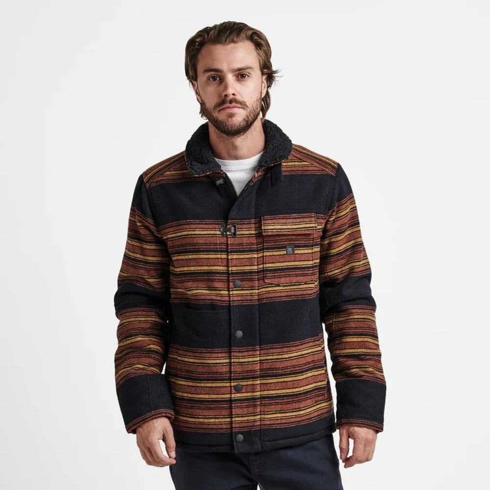 New Roark Axeman Men's Jacket Dark Navy Stripes Size Medium MSRP $200